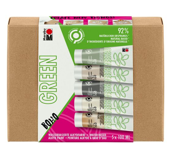 Marabu Green waterbased AlkydPaint Set BOHO VBS Hobby
