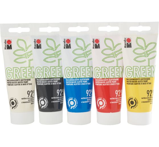 Marabu Green Wasserbasierte Alkydfarbe Set BASIC