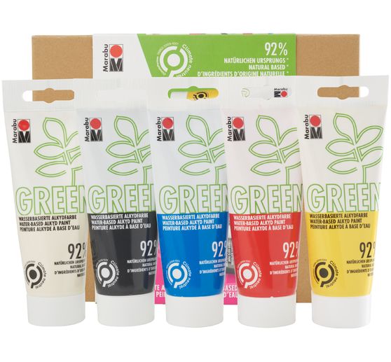 Marabu Green water-based Alkyd-Paint Set BASIC