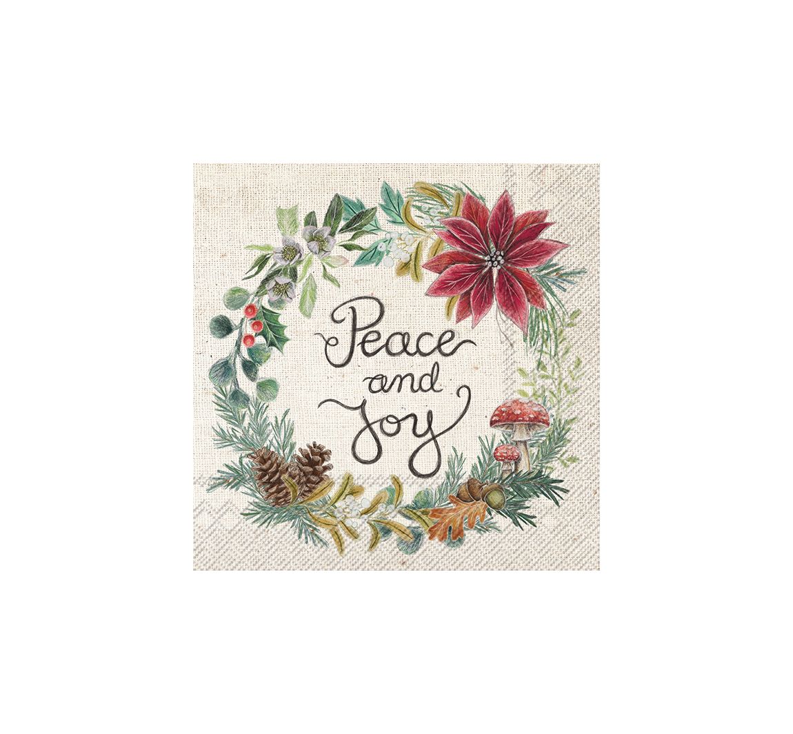 Serviette "Peace and Joy" - 5 Stück