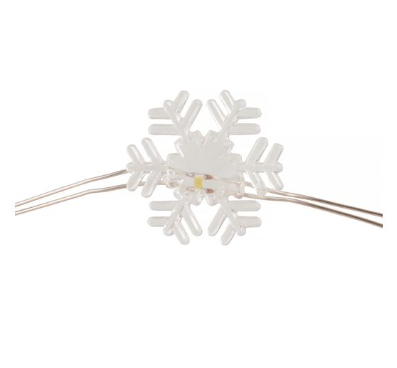 VBS Micro-LED-Lichterkette "Schneeflocke", mit Timer