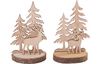 VBS Wooden buildidng kit on bark disc, set of 2