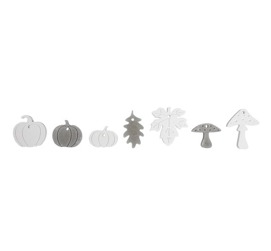 Silikon Gießform "Kürbis, Pilz, Blatt"