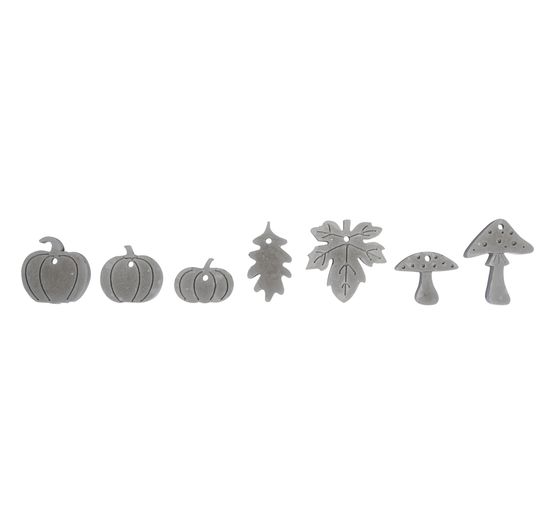 Silikon Gießform "Kürbis, Pilz, Blatt"