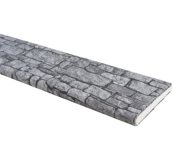 Motiv-Stoff "Steinmauer-Grau"