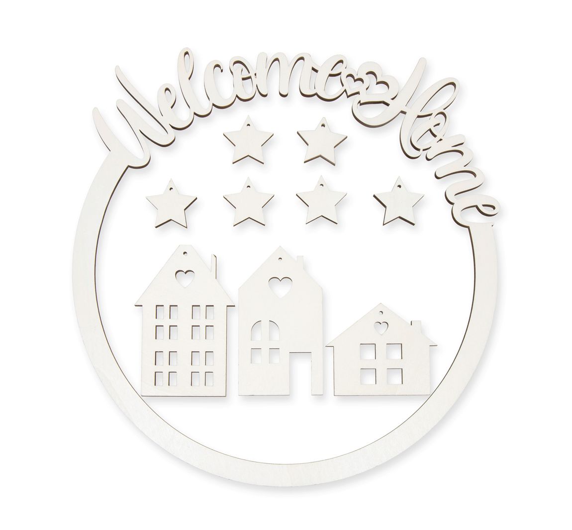Holzring-Set "Welcome Home"