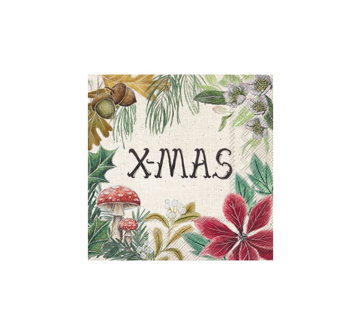 Serviette "Beautiful X-Mas" - 20 Stück