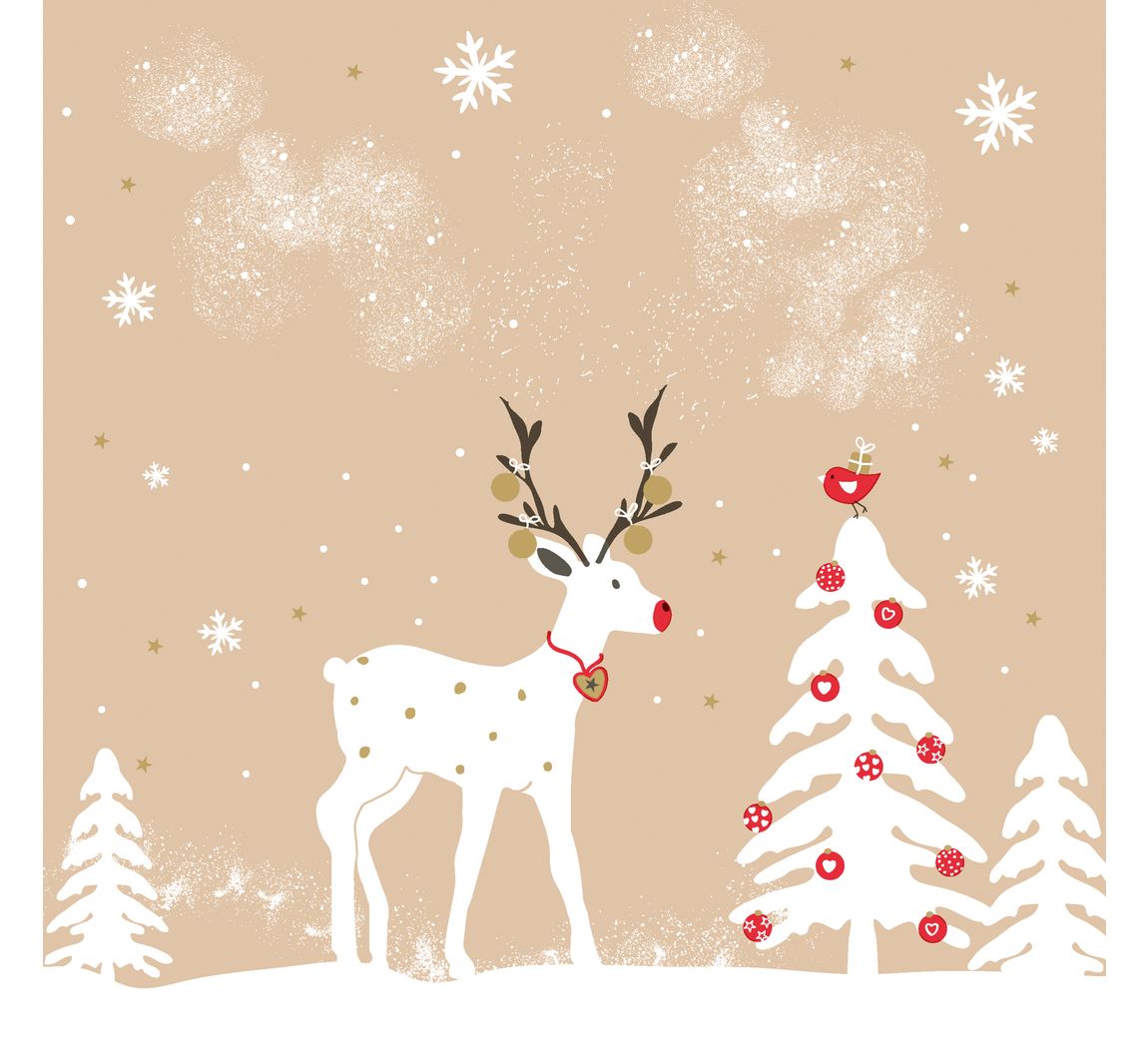 Serviette "Papierschnitt Winterlandschaft" - 20 Stück