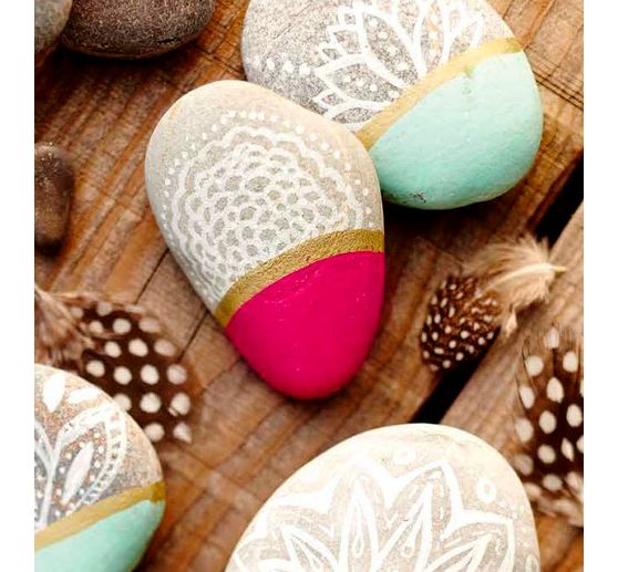Kreativ-Set "Steine bemalen im Boho-Look"