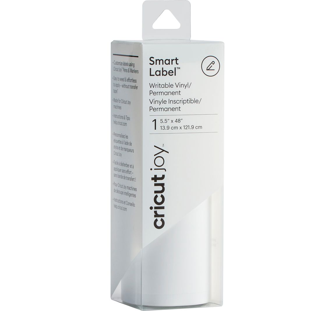 Cricut Joy Selbstklebende Vinylfolie Smart Labels - White, 13,9 x 121,9 cm