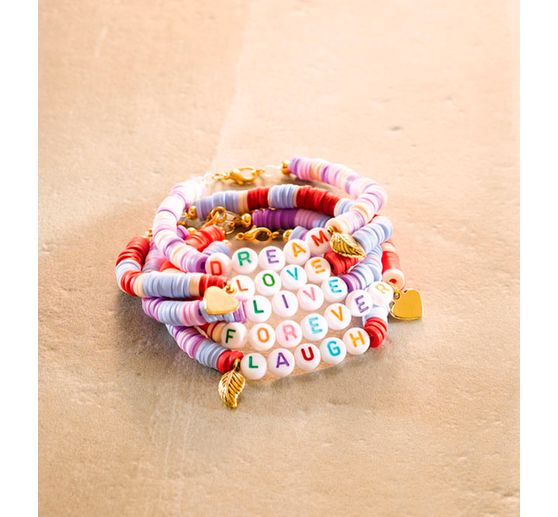 Katsuki jewelry set with letter beads - LOVE