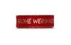 Printed ribbon "Frohe Weihnachten" with lurex edges