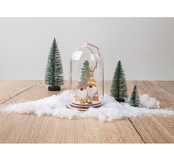 Holz-Steckmotiv "Wichtel mit Tanne"