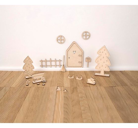 Holz-Bastelset "Wichteltür Tomte"