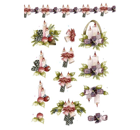 3D punched sheet book "Christmas Flowers"