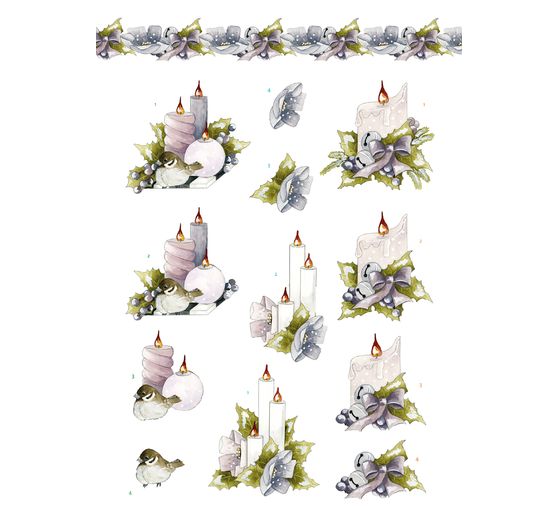 3D punched sheet book "Christmas Flowers"