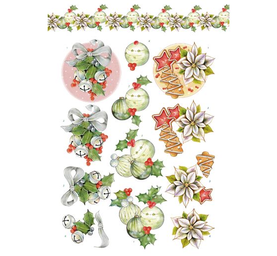 3D punched sheet book "Christmas Flowers"