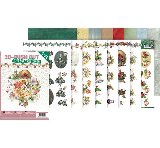 3D-Stanzbogenbuch "Christmas Flowers"