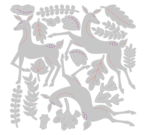 Sizzix Thinlits Stanzschablone "Delightful Deer"
