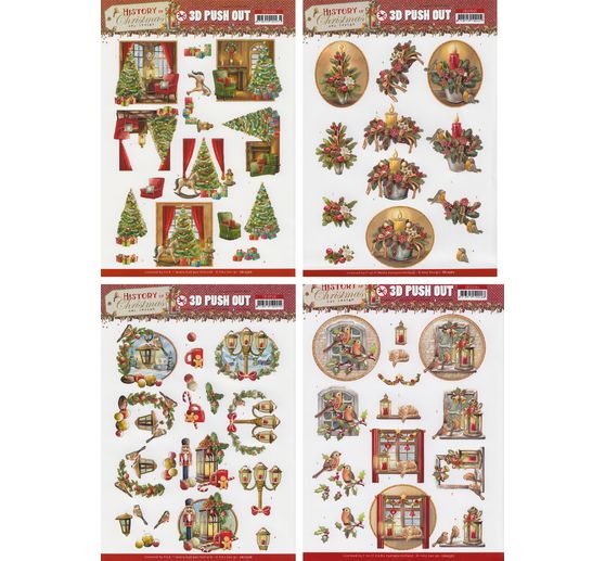 3D-Stanzbogen-Set "History of Christmas"