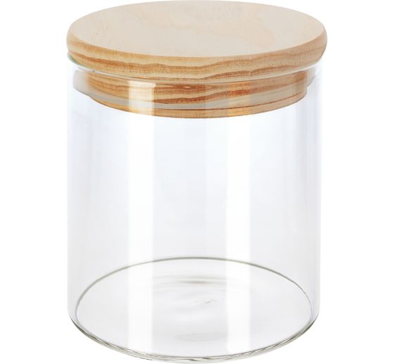 VBS Vorratsglas mit Holzdeckel, 300 ml