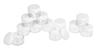 VBS Plastic jars with screw cap "Flat", 12 pieces