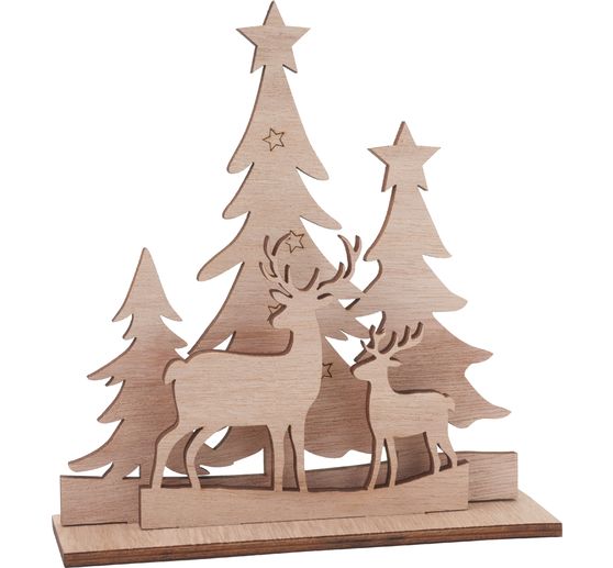 VBS Holz-Steckmotiv "Rehe im Wald"