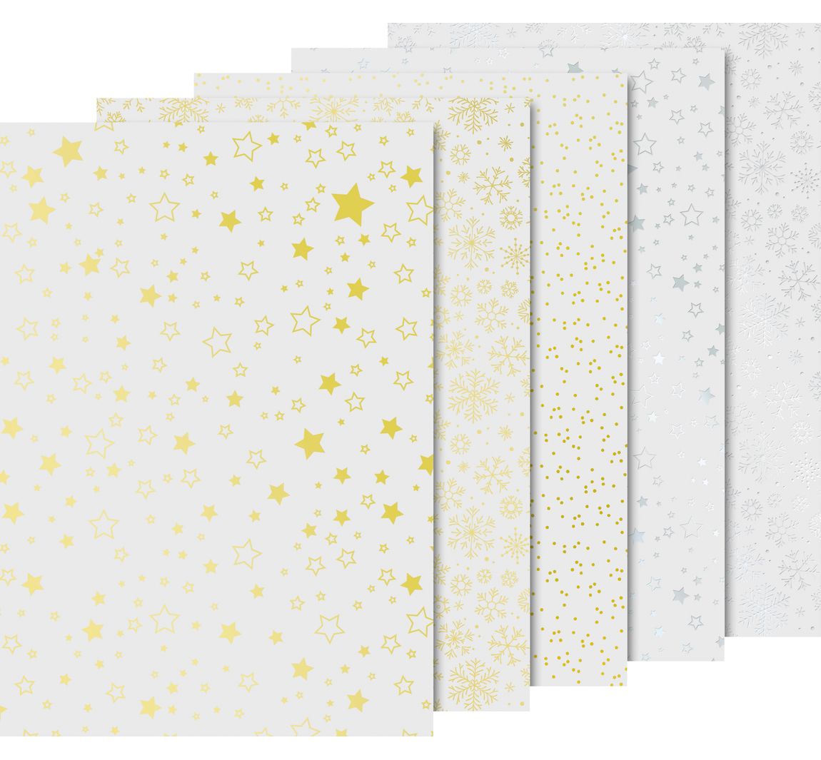 Transparentpapier-Set "Weihnachten" Gold/Silber