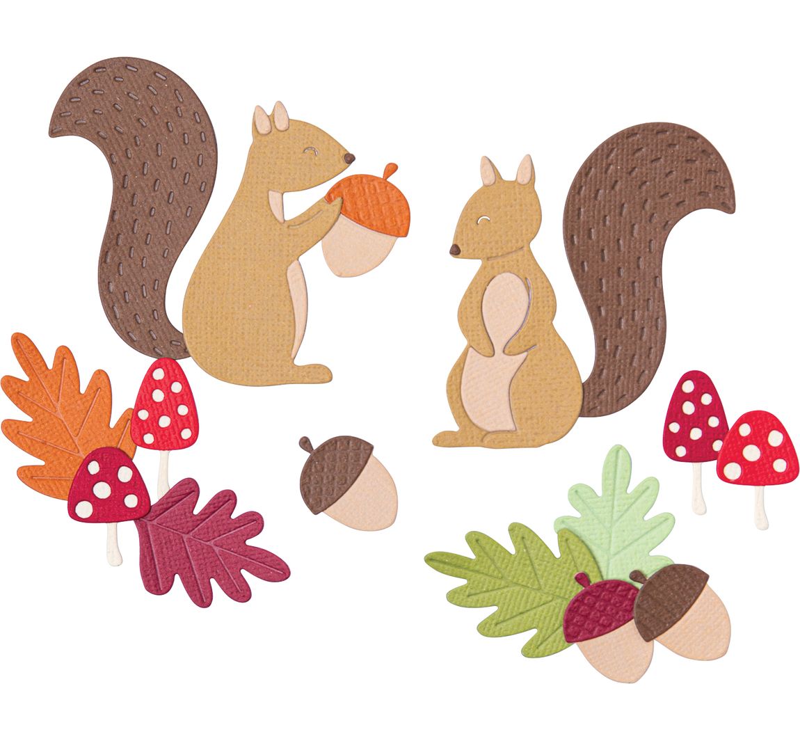 Sizzix Thinlits Stanzschablone Harvest Squirrels