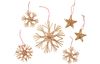 Straw stars "Sortiment I", 4-10 cm, 16 pieces