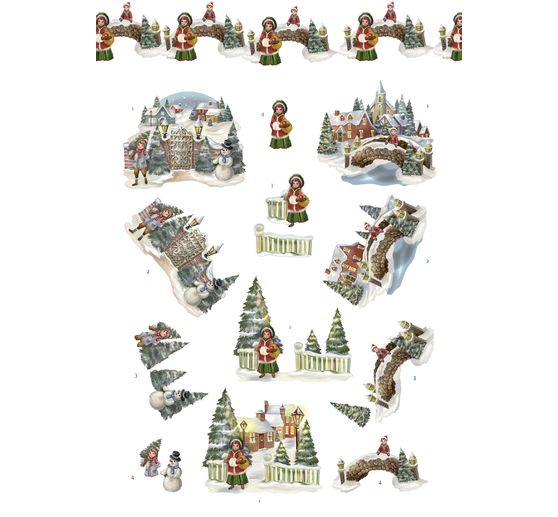 3D-Stanzbogenbuch "Christmas Village"