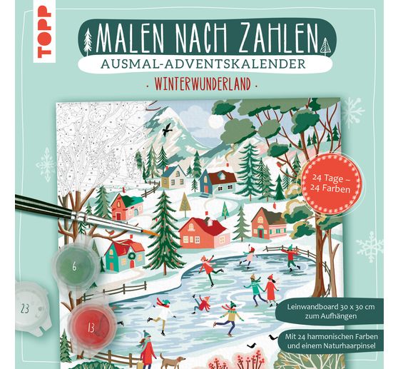 Adventskalender Malen nach Zahlen Winterwunderland