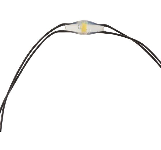 Micro LED Lichterkette, mit Timer, schwarzer Draht, 20 LEDs