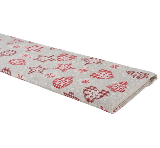 Motif fabric linen look "Country Christmas"