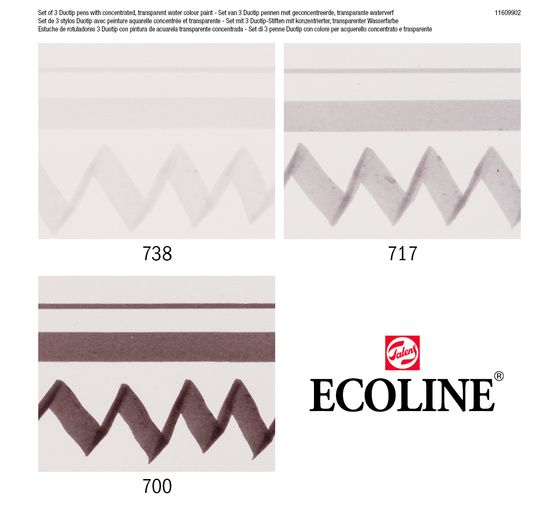 Talens Ecoline Duotip "Schwarz-Grau-Set"