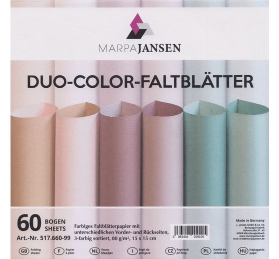 Faltblätter "Duo-Color", Pudertöne