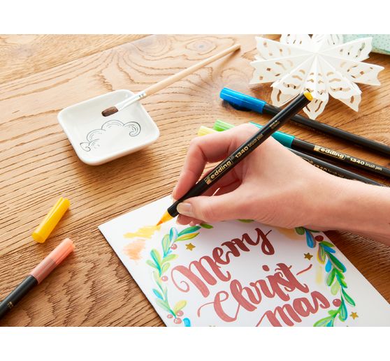 edding 1340 Pinselstift "Xmas - Metallic"