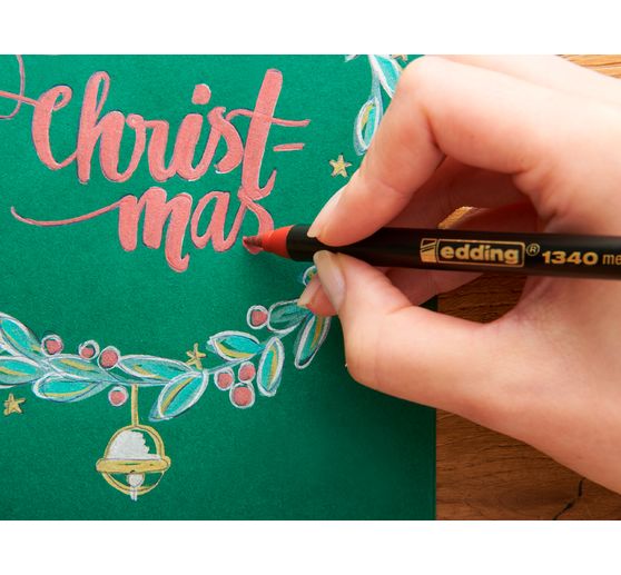 edding 1340 Pinselstift "Xmas - Metallic"