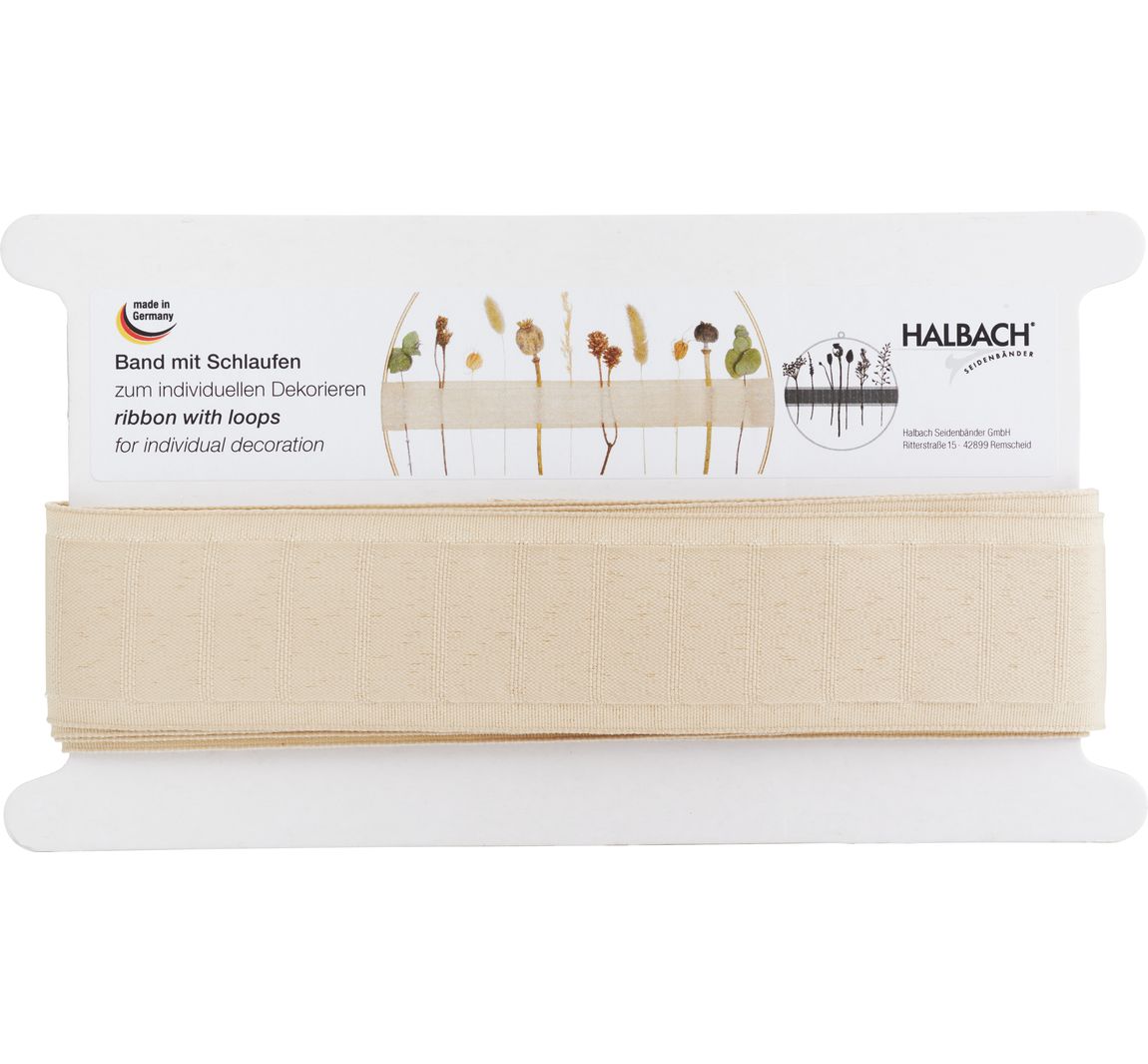 Webband mit Schlaufen, Natur