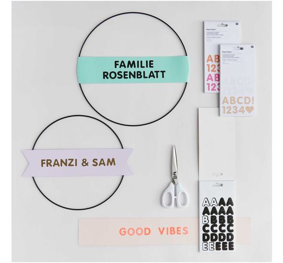Stickerblock "Alphabet", Schwarz/Gold