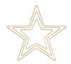 Metallring "Stern", 3er-Set, Goldfarben