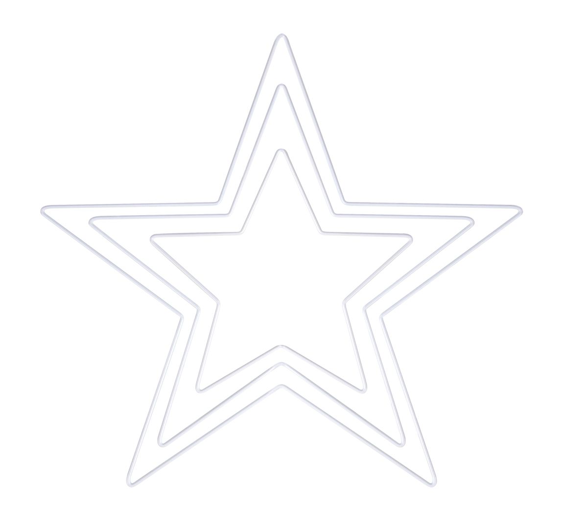 Metallring "Stern", 3er-Set, Weiß