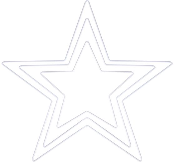 Metallring "Stern", 3er-Set, Weiß
