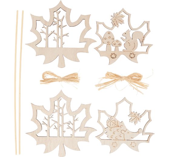 VBS Wooden plug "Maple leaves"