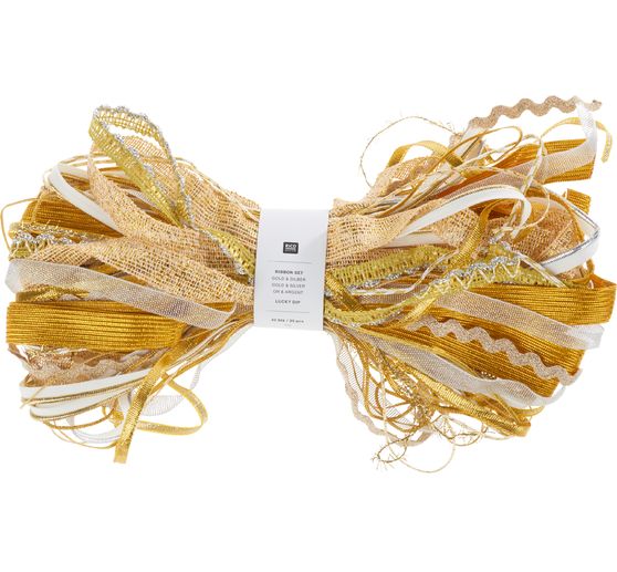 Rico Design Ribbons set "Lucky dip", Gold-Silver