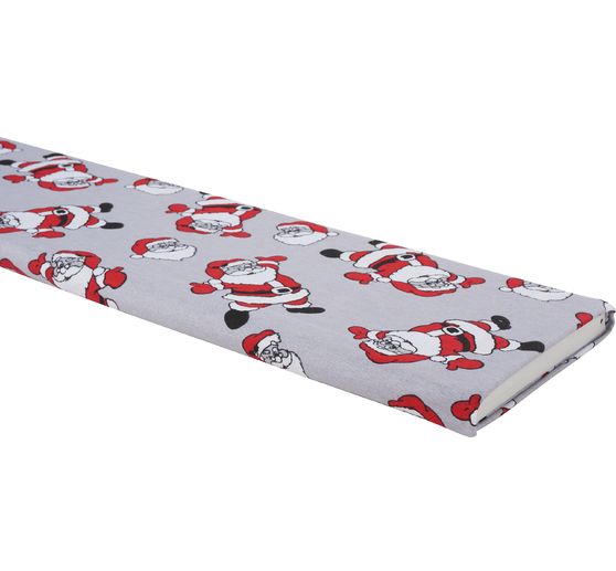 Motiv-Stoff Leinenoptik "Santa"