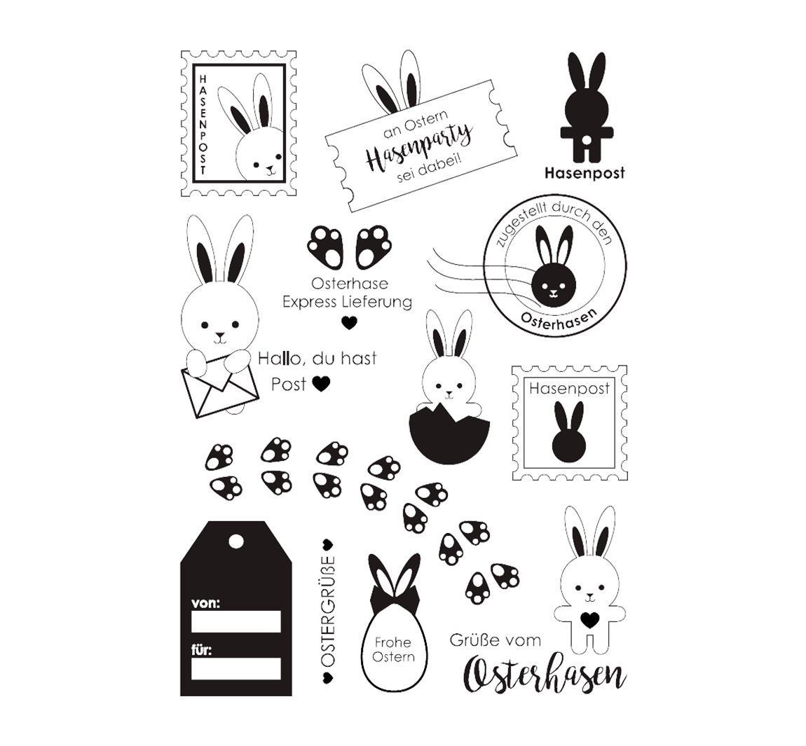 VBS Silikonstempel "Hasenpost"