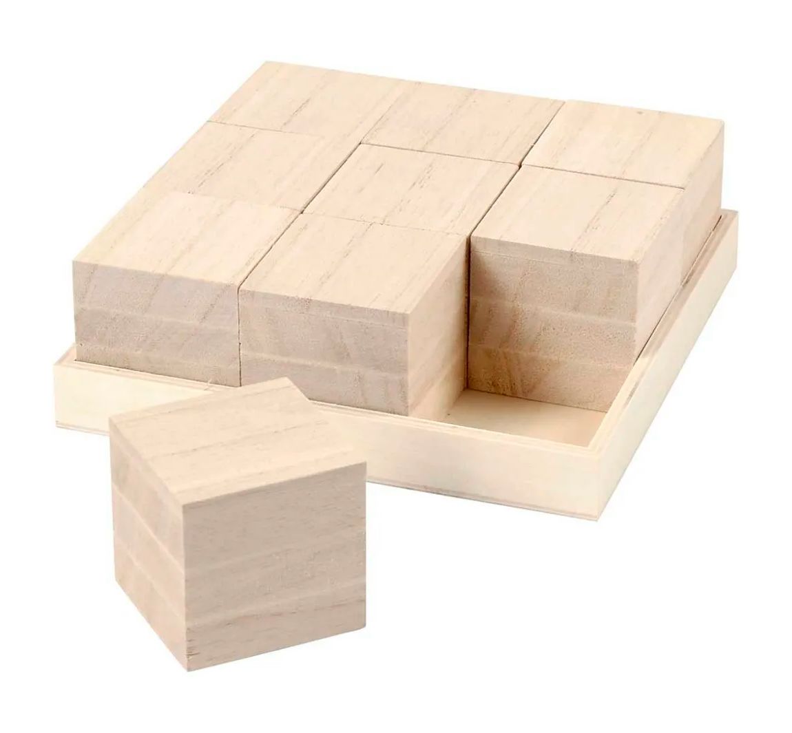 Holzwürfel, 9 Stück