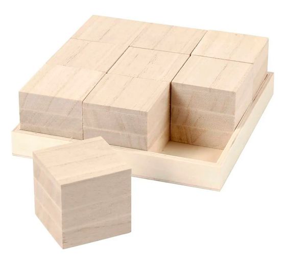 Holzwürfel, 9 Stück