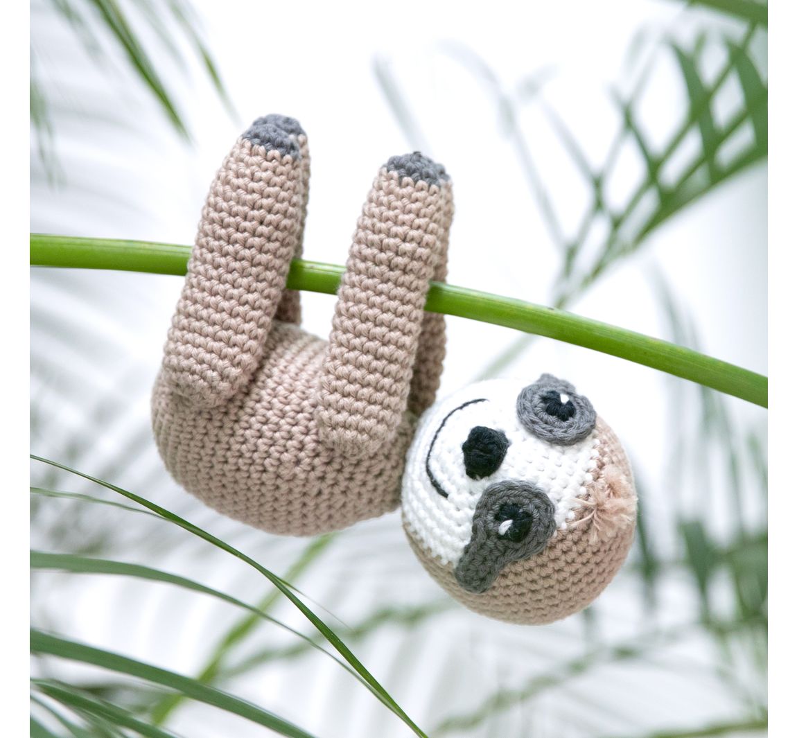 Folia Mini-Häkelset „Faultier“ – Komplettes Set Mit Wolle & Anleitung Zum Häkeln Eines Süßen Plüschtiers